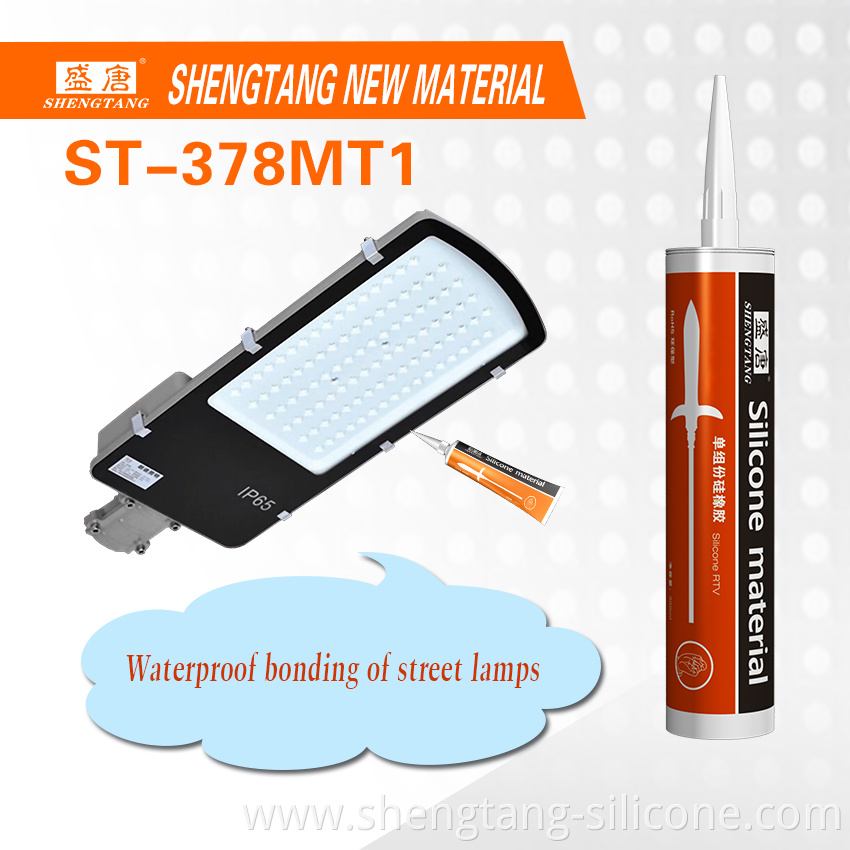 Waterproof sealing and bonding of LED lamps with RTV silicone rubber